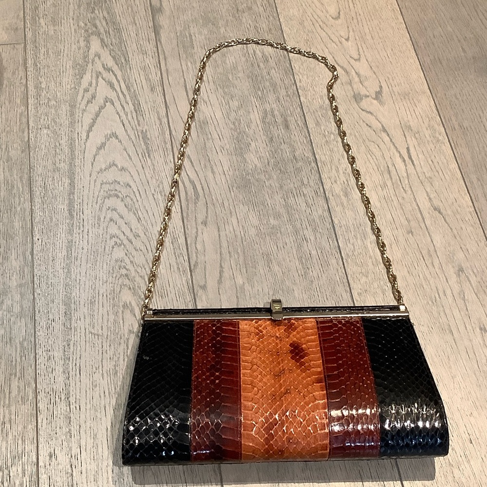 Vintage Snakeskin Clutch